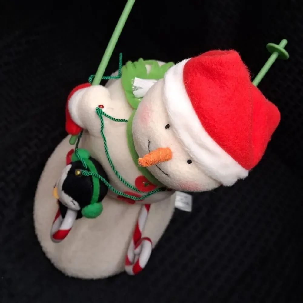 Hallmark Jingle Pals Swooshin Duo Singing Musical Skiing Snowman 2012 See Video!